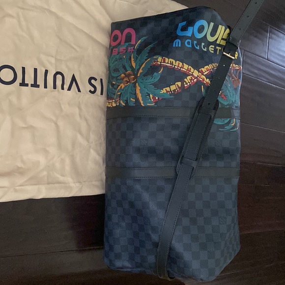 Louis Vuitton Special Edition Cobalt Jungle 55 Duffle. Excellent condition - Picture 7 of 9